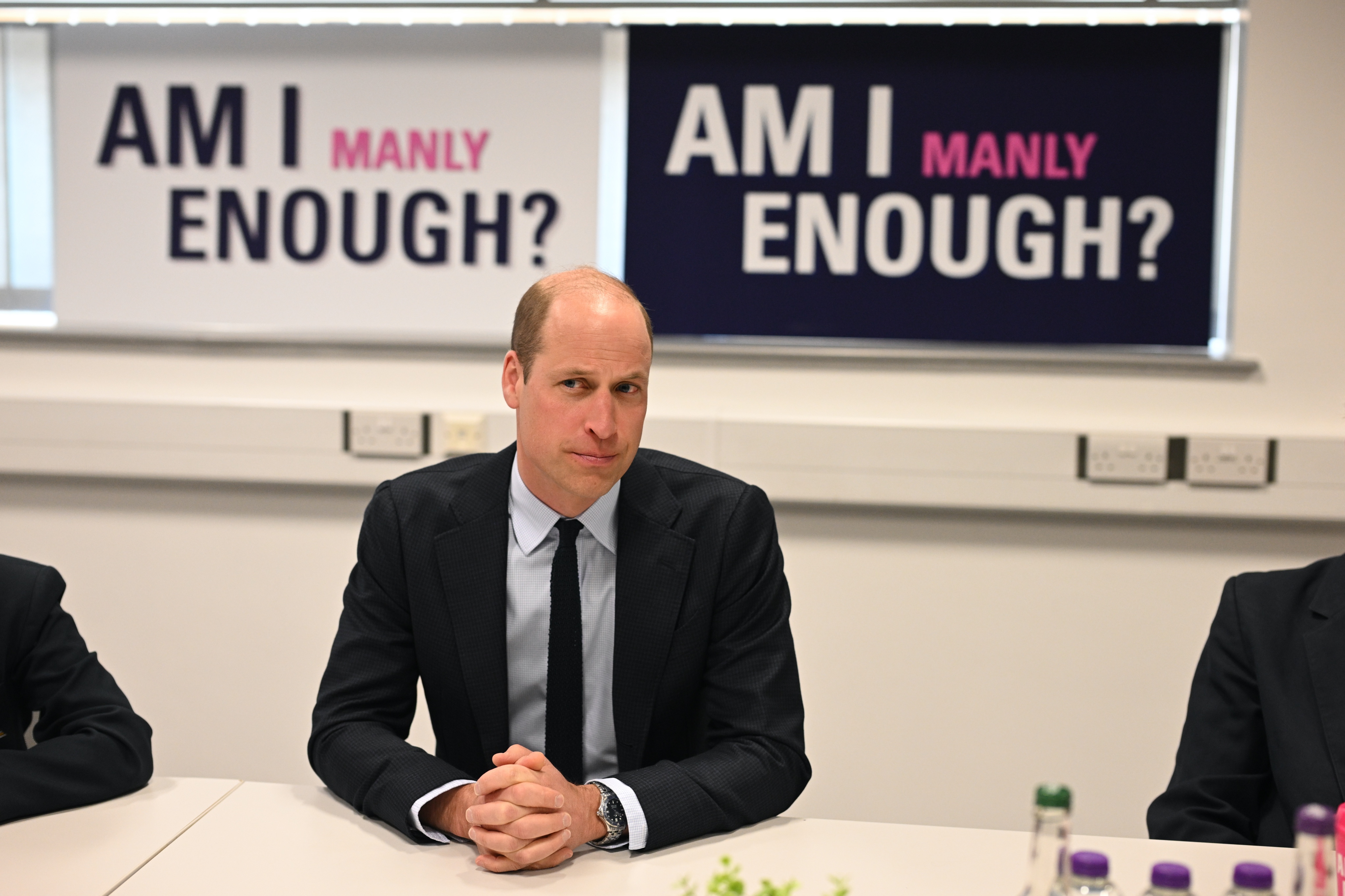 Prince William, Prince of Wales speaks with students of the Matrix Project