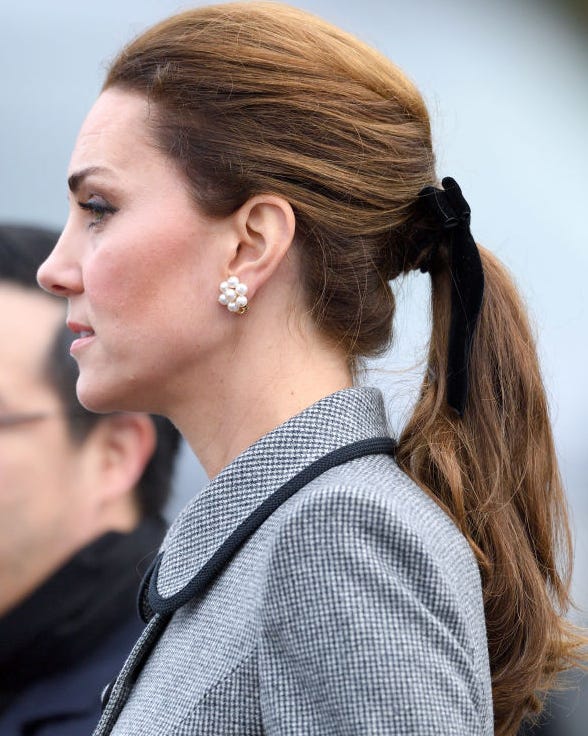 princess of wales with black hair bow
