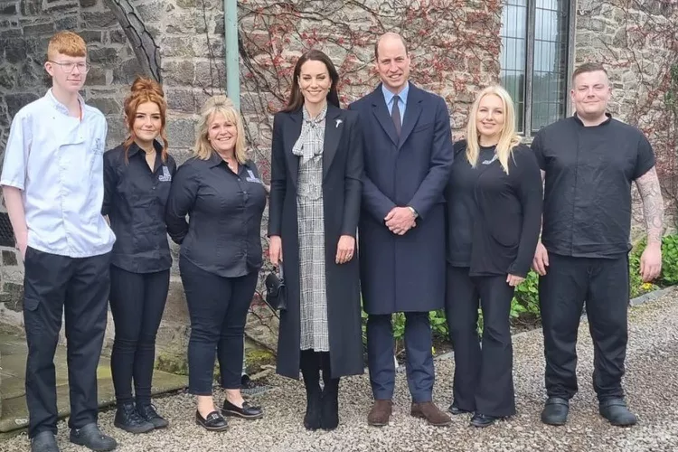 On April 28, 2023, Kate Middleton and Prince William were photographed at Duffryn Mawr Country House. (Pic credit: DUFFRYN MAWR COUNTRY HOUSE via FACEBOOK)