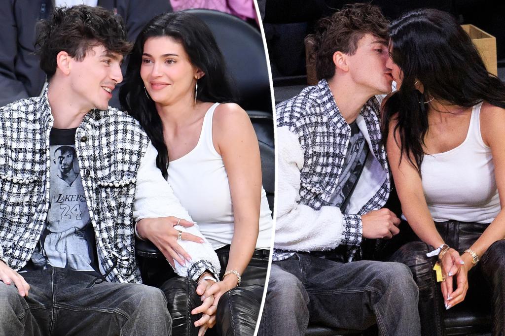 Kylie Jenner gets handsy with Timothée Chalamet at Lakers game Kylie Jenner gets handsy with Timothée Chalamet at Lakers game