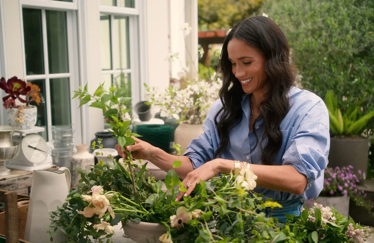 Meghan Markle’s Reported Vogue Cover Ambitions Spark Fallout With Former British Vogue Editor Meghan, Duchess of Sussex, in a still from With Love, Meghan (Source: Everett Collection)