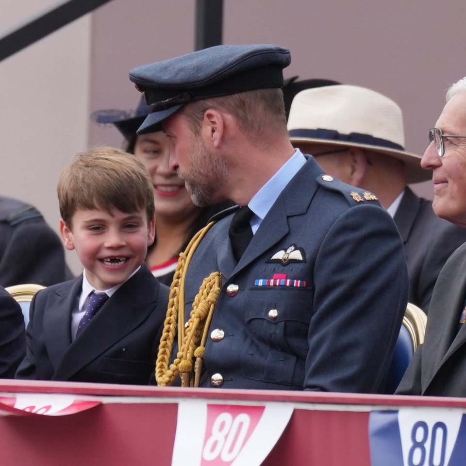 Members of the Royal Family at a VE80 celebration.