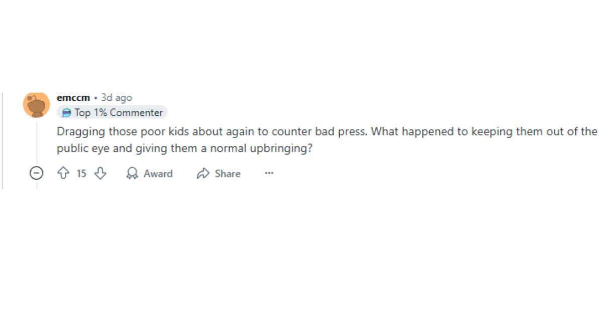 A netizen reacting to Prince George's VE Day photos. 