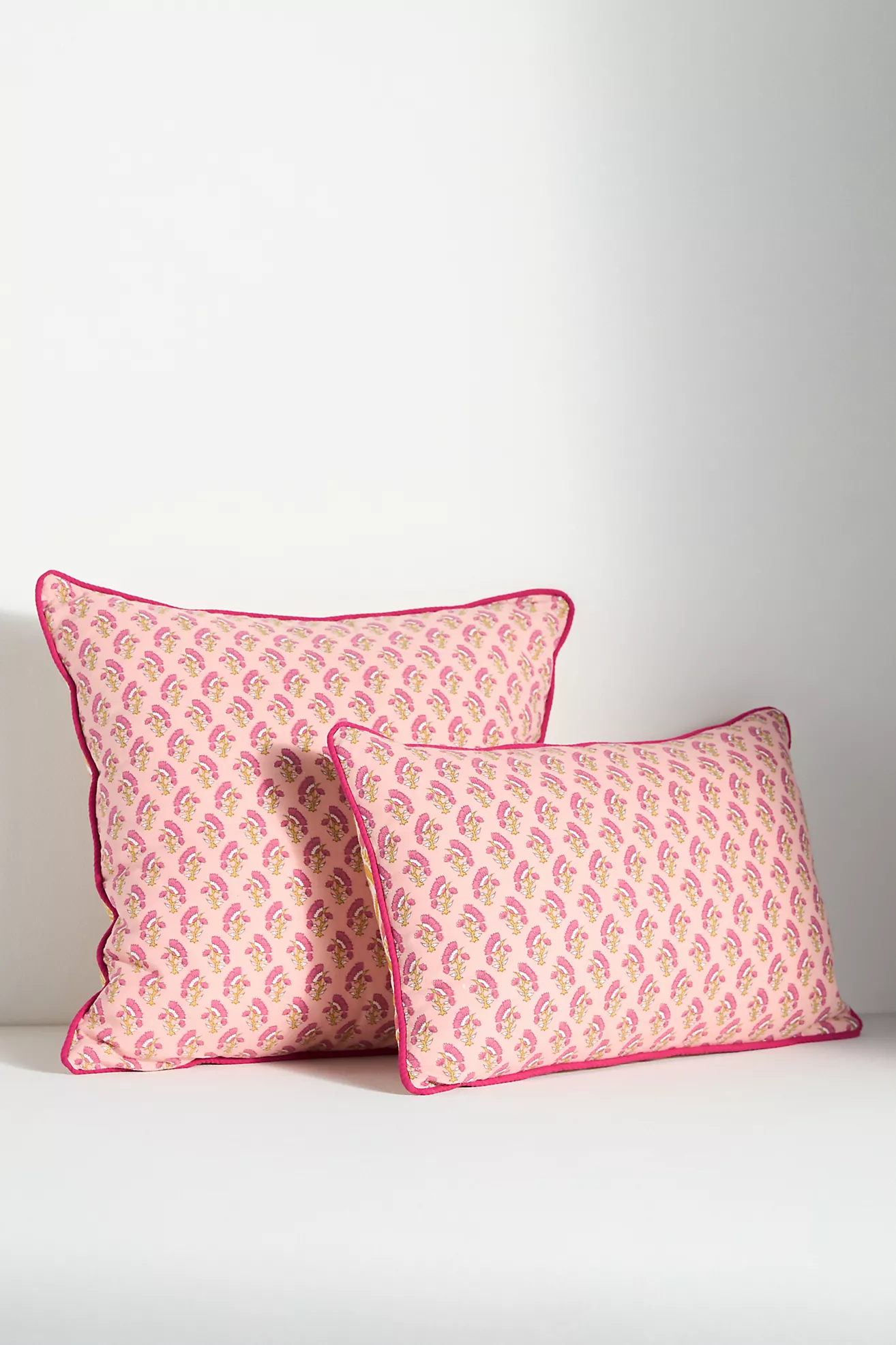 Cotton Mix Print Floral Pillow