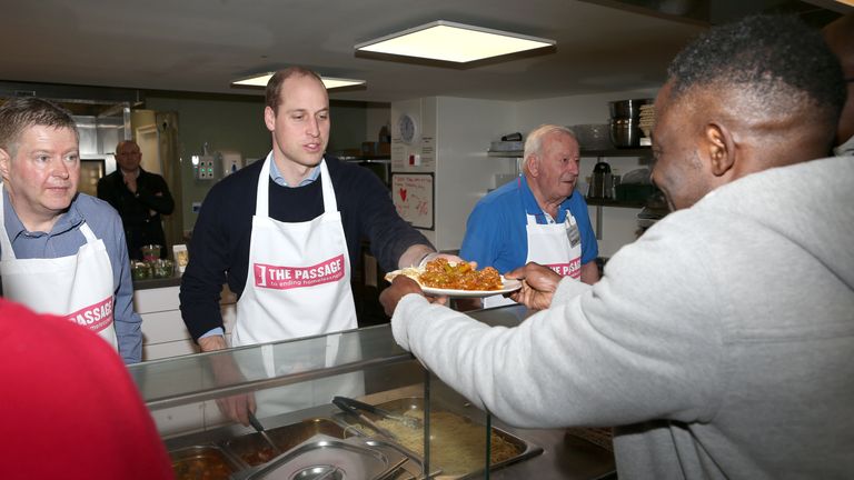 Prince William on a past visit to The Passage. File pic: PA