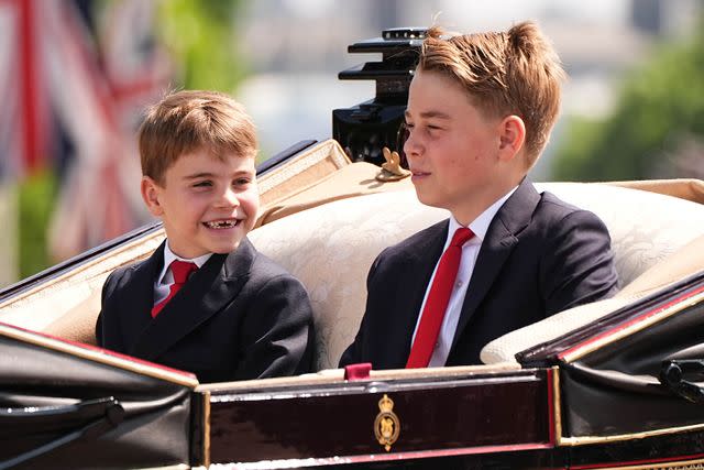 Aaron Chown/PA Images via Getty Prince Louis and Prince George at Trooping the Colour on June 14, 2025