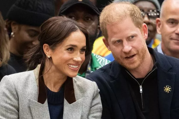  Meghan, Duchess of Sussex and Prince Harry, Duke of Sussex attend the wheelchair basketball match between the USA v Nigeria during day one of the 2025 Invictus Games at the Vancouver Convention Centre on February 09, 2025 in Vancouver, British Columbia. (Photo by Samir Hussein/WireImage)