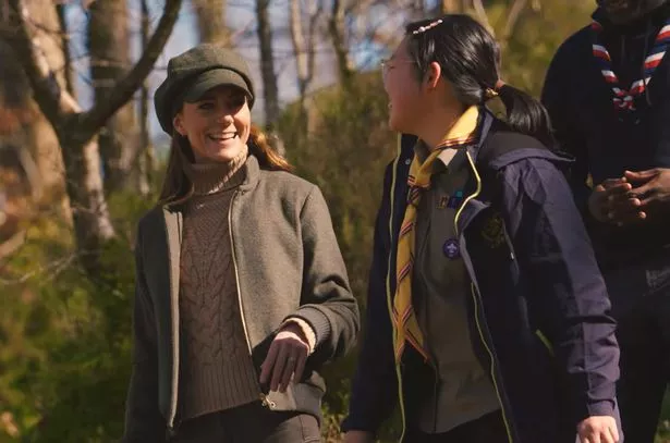The film sees The Princess and Dwayne on a walk near the shores of Lake Windermere where they spend time with a group of Scouts 