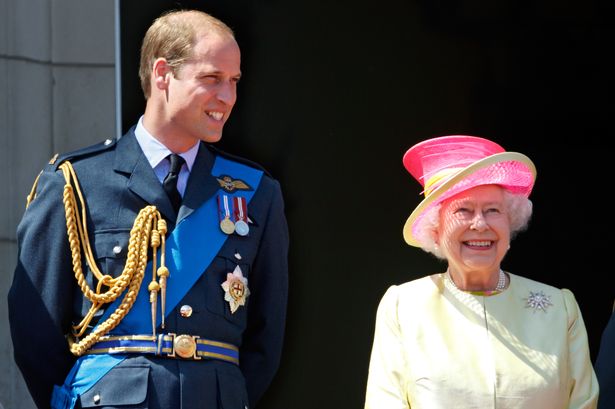 Prince William and Queen Elizabeth II