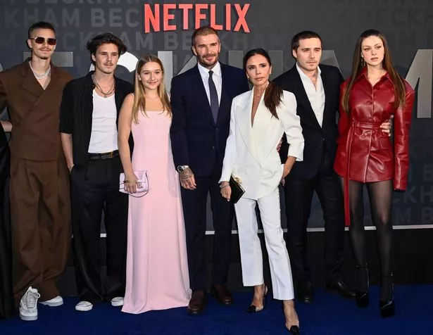 Brooklyn and Nicola in happier time with the Beckham family