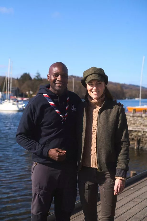 Kate with UK Chief Scout Dwayne Fields