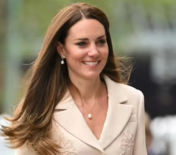 Kate Middleton wearing Monica Vinader Nura Pearl Necklace