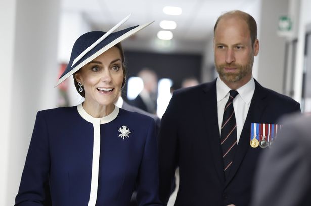 The Prince and Princess of Wales attend the naming ceremony for HMS Glasgow