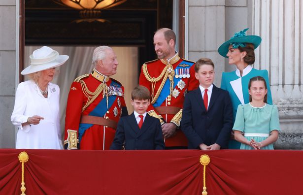King Charles and Prince William chat as the Royal Family take to the balcony 
