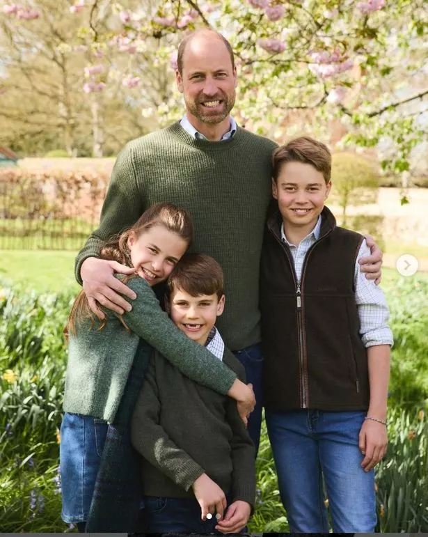 Prince William with his children George, Charlotte and Louis
