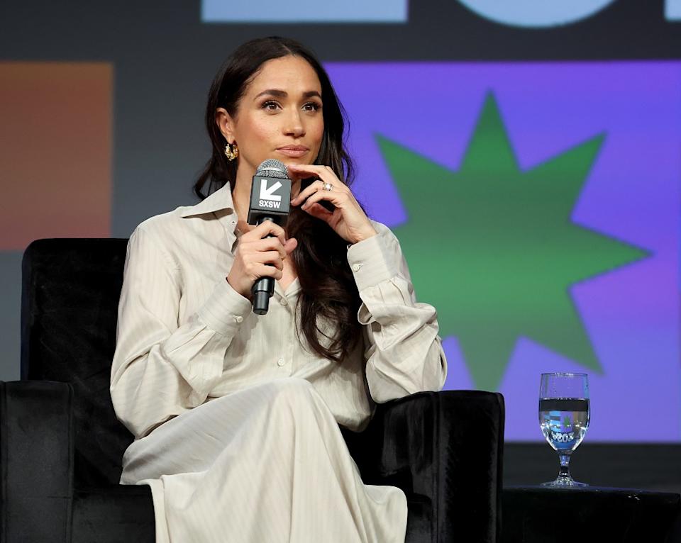 Markle speaks onstage during the “Breaking Barriers, Shaping Narratives: How Women Lead On and Off the Screen” panel during the 2024 SXSW Conference. Getty Images