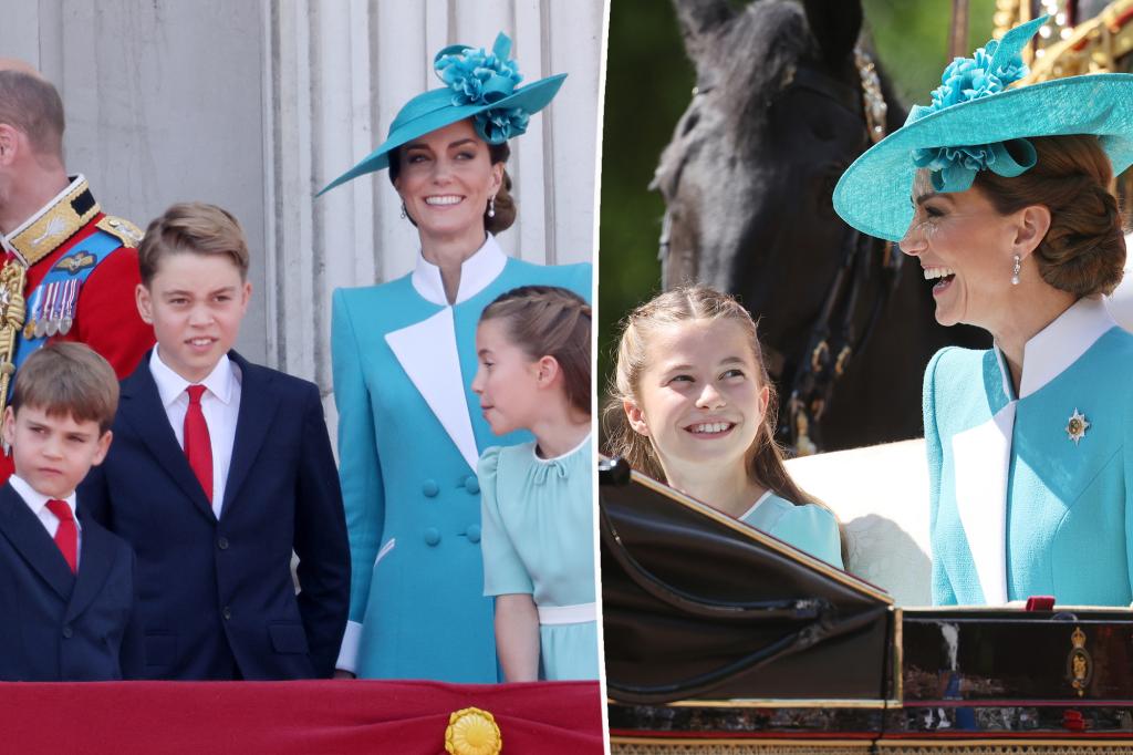 Kate Middleton shares a laugh with her children at first Trooping the Colour since cancer remission Kate Middleton shares a laugh with her children at first Trooping the Colour since cancer remission