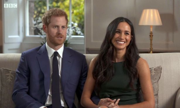 Harry and Meghan after the announcement of their engagement 