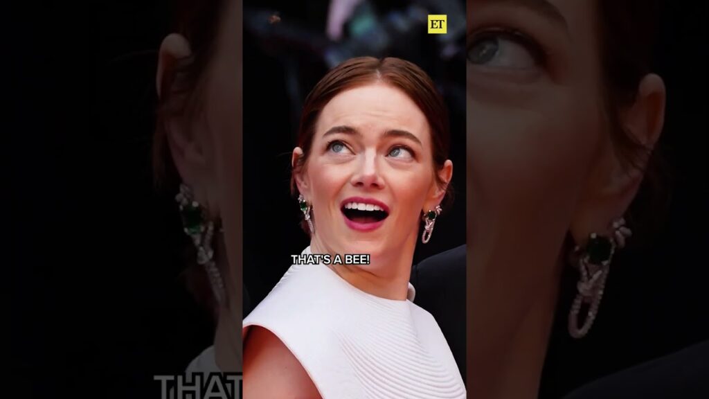 Emma Stone, Pedro Pascal, and Austin Butler Fight Off a Bee at Cannes #cannes #shorts