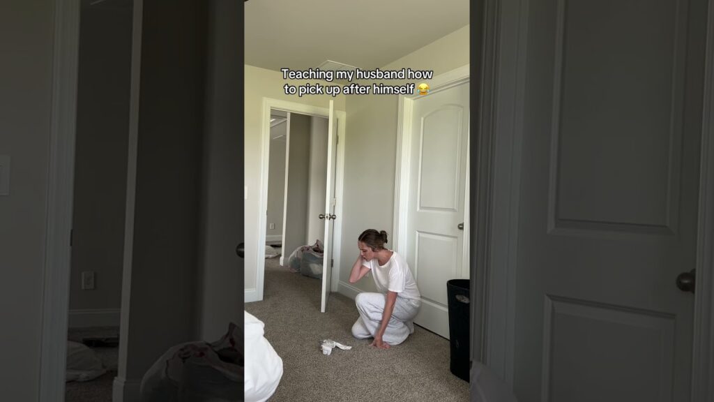 Teaching my husband how to pick up after himself 😂