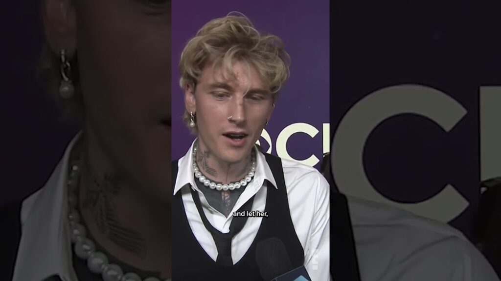 "I was born to be a dad." Machine Gun Kelly opens up about fatherhood at the #AmericanMusicAwards.