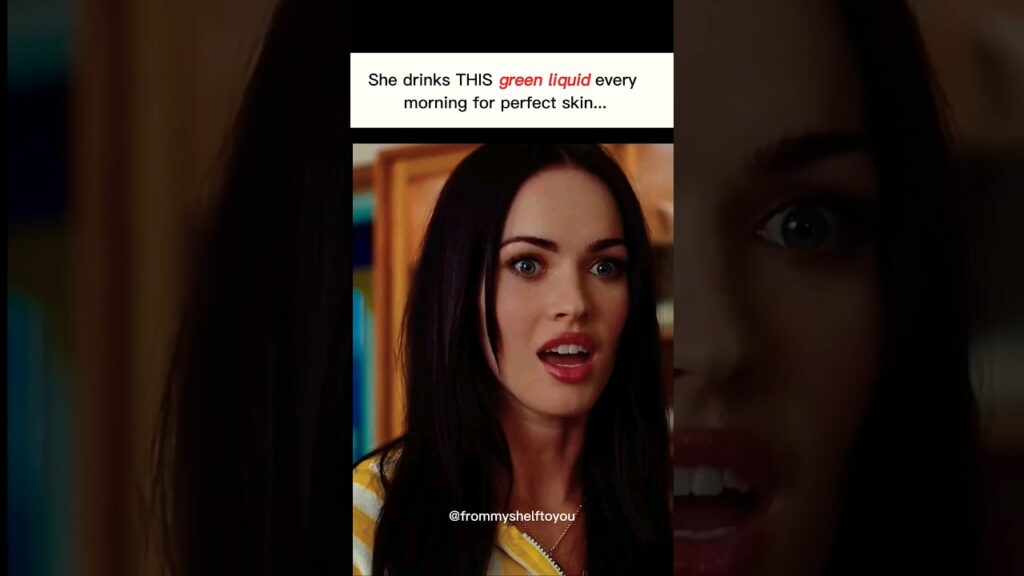 Megan Fox Drinks This Weird Green Liquid Every Morning for Flawless Skin! 🤯 #shorts