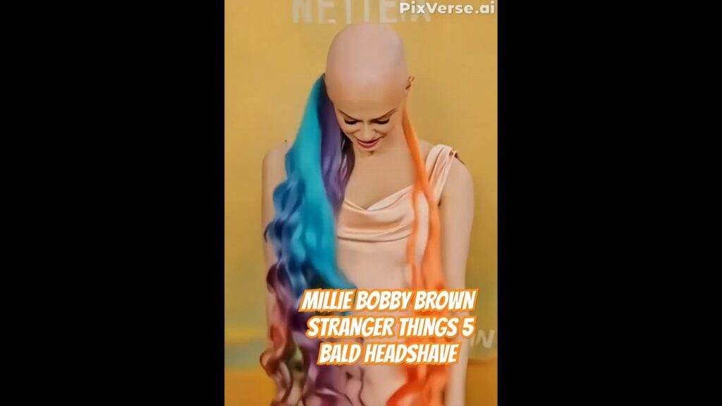MILLIE BOBBY BROWN – RAINBOW HAIR – BALD HEADSHAVE HAIRCUT MOTTAI GUNDU – HOLLYWOOD (Made using AI) MILLIE BOBBY BROWN - RAINBOW HAIR - BALD HEADSHAVE HAIRCUT MOTTAI GUNDU - HOLLYWOOD (Made using AI)