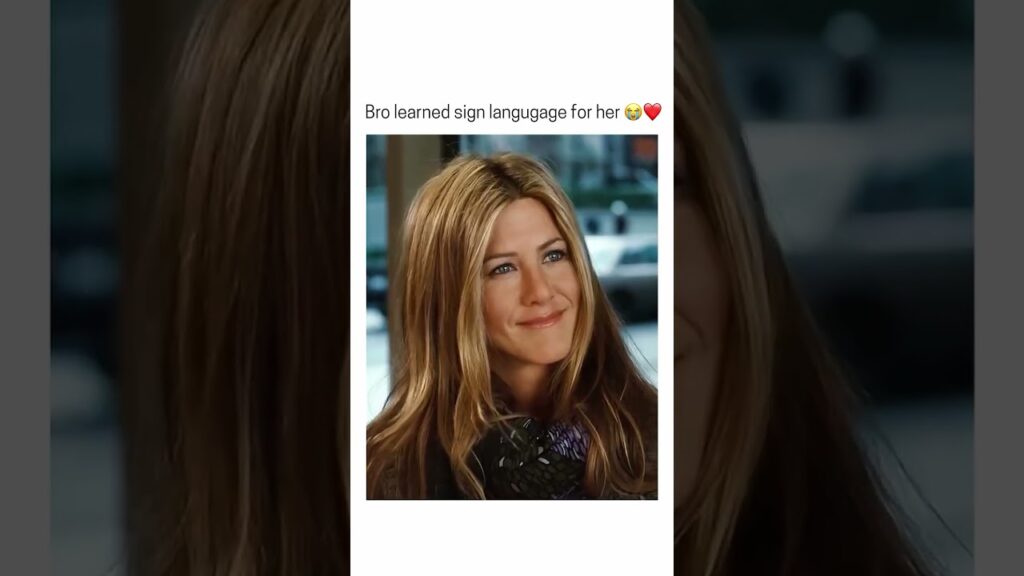 He Learned Sign Language for Her 😭❤️ #shorts #romance #jenniferaniston