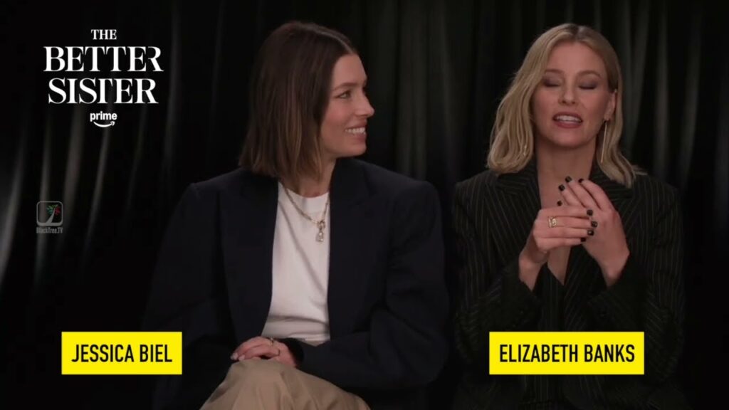 Jessica Biel & Elizabeth Banks Interview Gets Crashed by a Cat! 🐱 | The Better Sister Exclusive