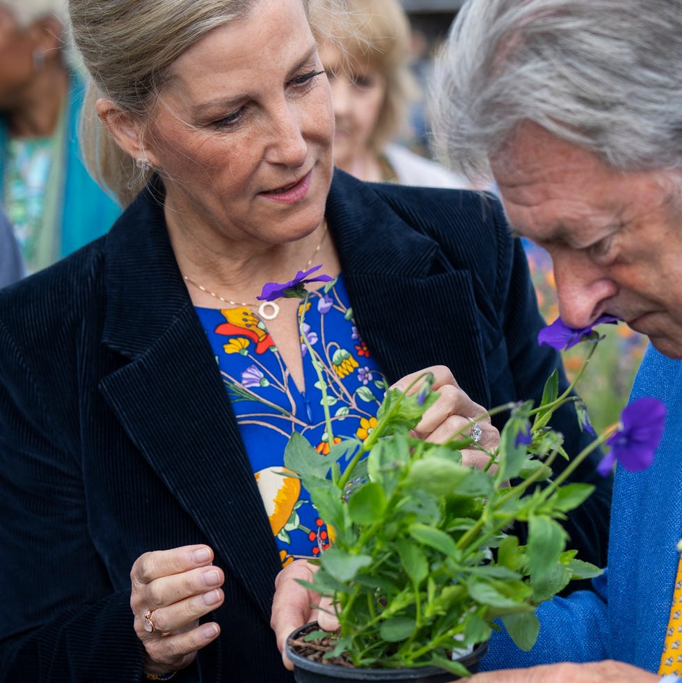Sophie, Duchess of Edinburgh Attends The Royal Windsor Flower Show windsor, england june 7: sophie, duchess of edinburgh and alan titchmarsh attend the royal windsor flower show at windsor great park on june 7, 2025 in windsor, england. (photo by mark cuthbert/uk press via getty images)