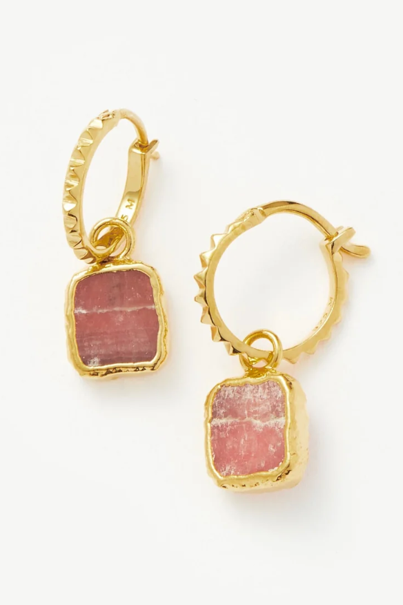 AS WORN BY KATE: Mini Pyramid Charm Hoop Earrings AS WORN BY KATE: Mini Pyramid Charm Hoop Earrings