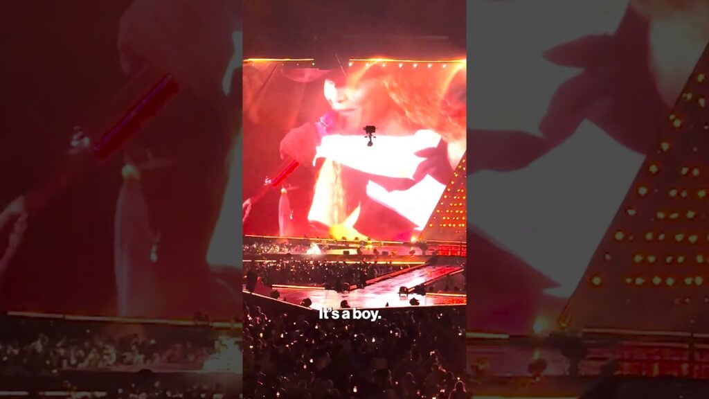 Beyoncé reveals gender of fan's baby during live show #shorts