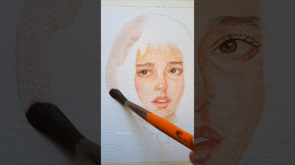 natalie portman watercolor painting, mathilda🌱