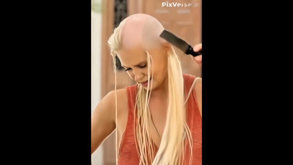 CHARLIZE THERON BALD HEADSHAVE AGAIN - HAIRCUT - MOTTAI - GUNDU - HOLLYWOOD ACTRESS (Made using AI)