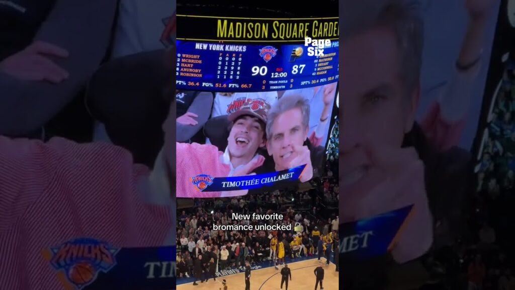 Knicks superfans Timothée Chalamet and Ben Stiller are our new favorite bromance 🥹💙🧡 #shorts Knicks superfans Timothée Chalamet and Ben Stiller are our new favorite bromance 🥹💙🧡 #shorts