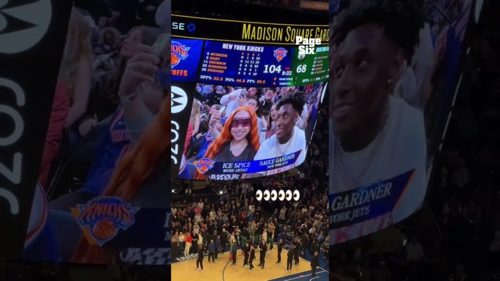 🔥 Ice Spice and Sauce Gardner attended Knicks vs Celtics Game 6 together at MSG 🔥 #shorts