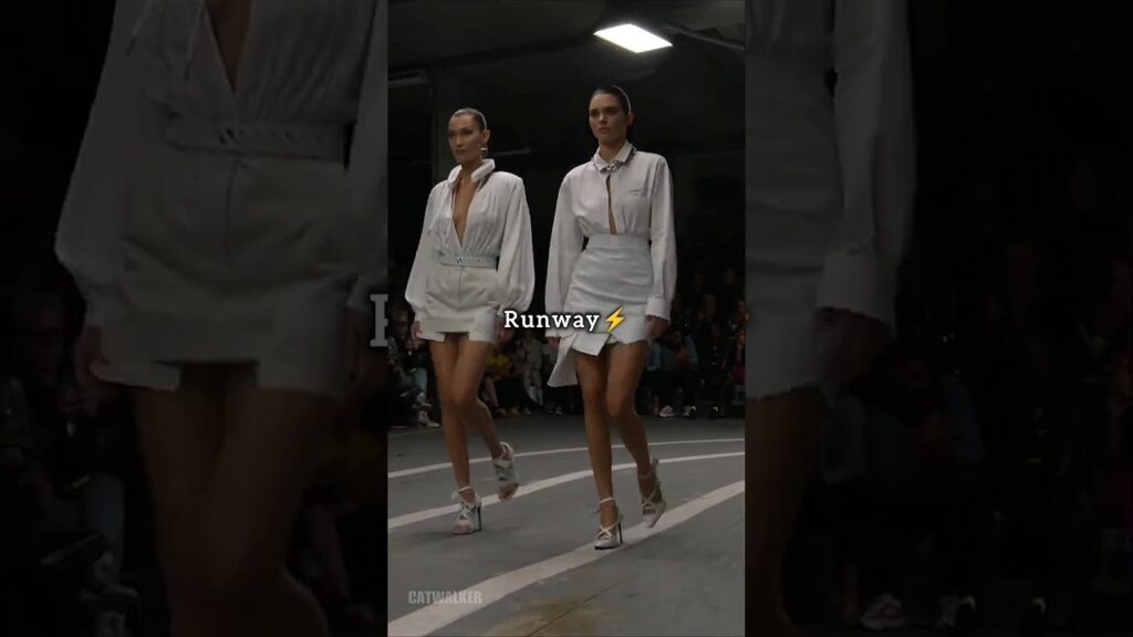 Kendal × Bella duo walk on runway 🔥 #bellahadid #kendalljenner #supermodel #catwalk #runway #fashion