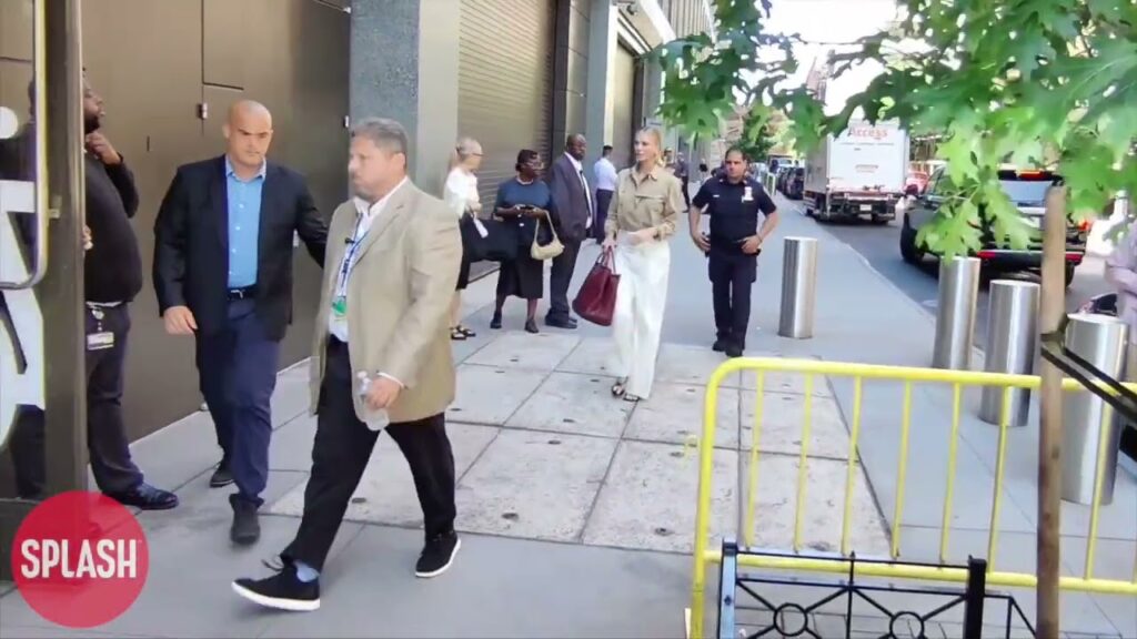 Charlize Theron Arrives At The View With Giant Burgundy Tote In New York City