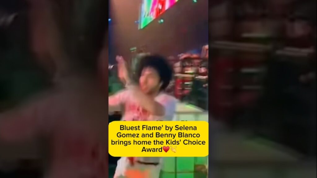 Blue Flame' by Selena Gomez and Benny Blanco brings home the Kids' Choice Award. #selenagomez