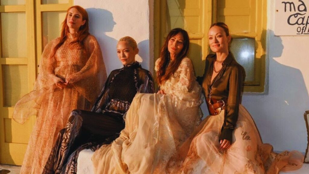 Olivia Wilde & Emma Roberts Dazzle in Zimmermann at Star-Studded Mykonos Summer Launch Olivia Wilde & Emma Roberts Dazzle in Zimmermann at Star-Studded Mykonos Summer Launch