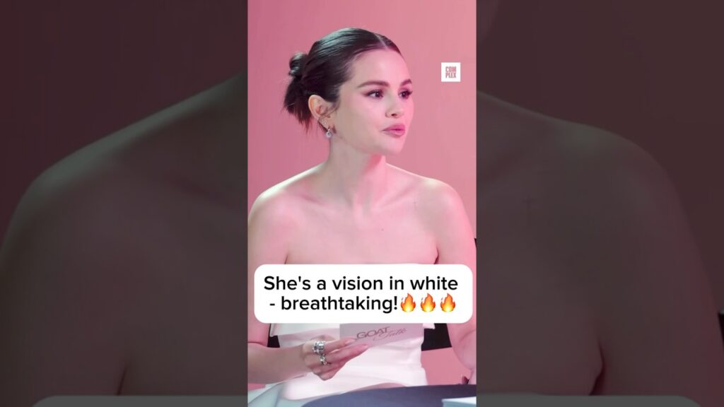 She's a vision in white - breathtaking!🥰♥️😍#beutifull #selenagomez #gorgeous