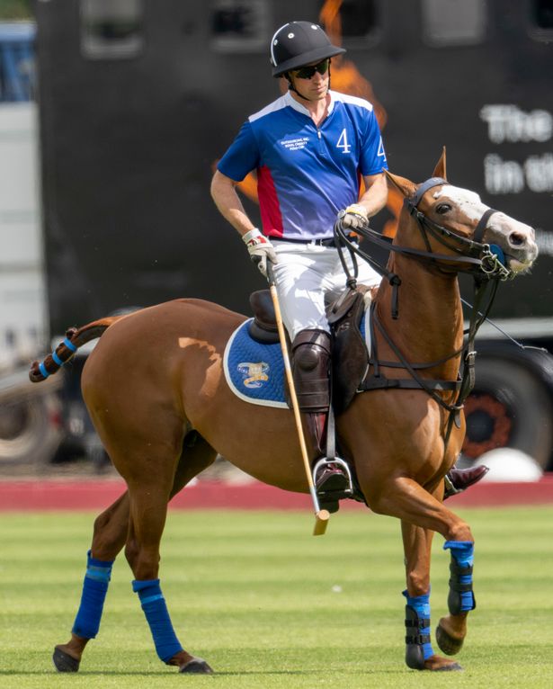 Prince William playing polo