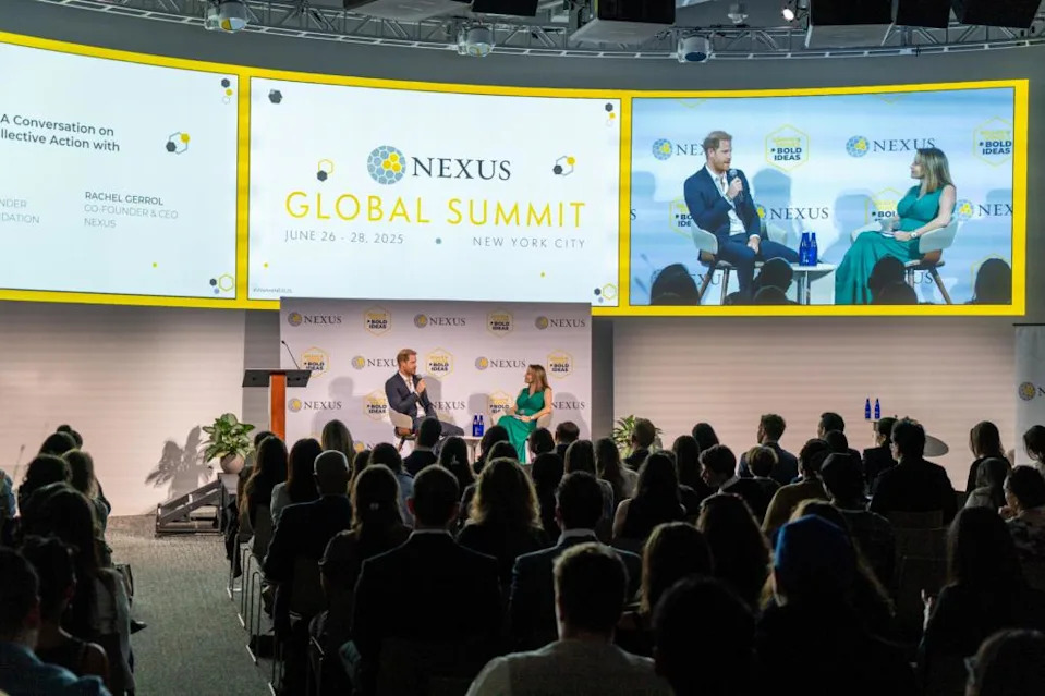 Prince Harry told the audience that “as the world gets harder, as people’s lives become harder, compassion can shrink.” Reza Golestani for NEXUS/Archewell