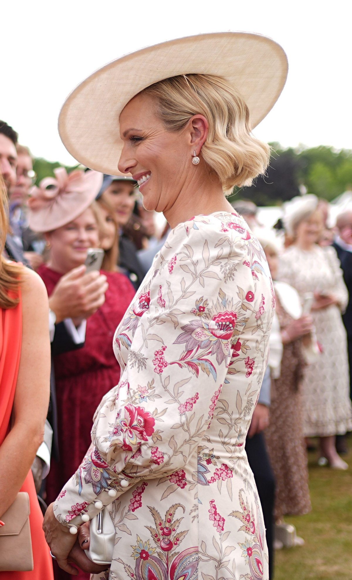 Zara Tindall attends a garden party at Buckingham Palace in London on May 20, 2025 (Aaron Chown/PA Images/Alamy)