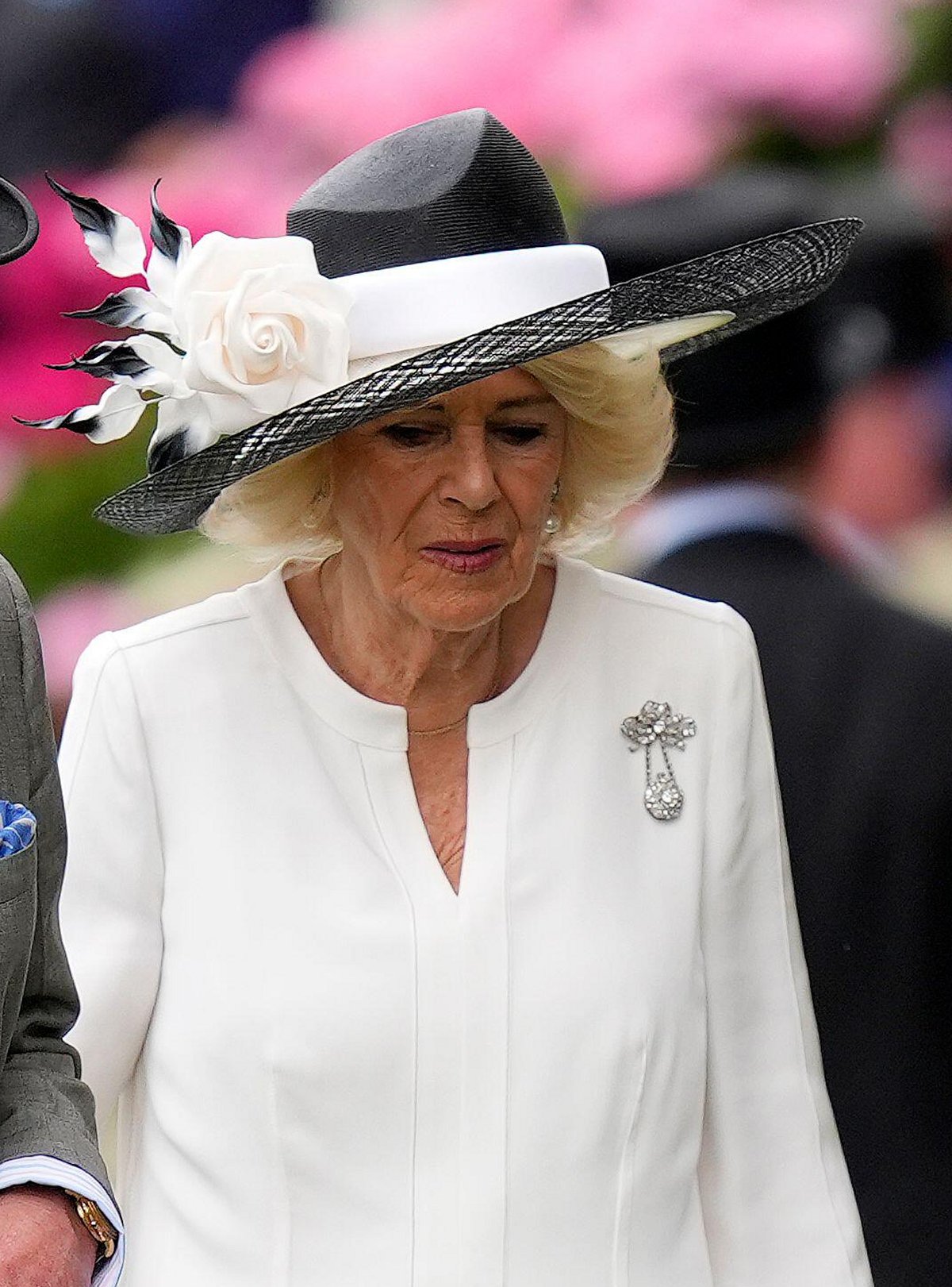 Queen Camilla attends the races at Royal Ascot on June 21, 2025 (Andrew Matthews/PA Images/Alamy)