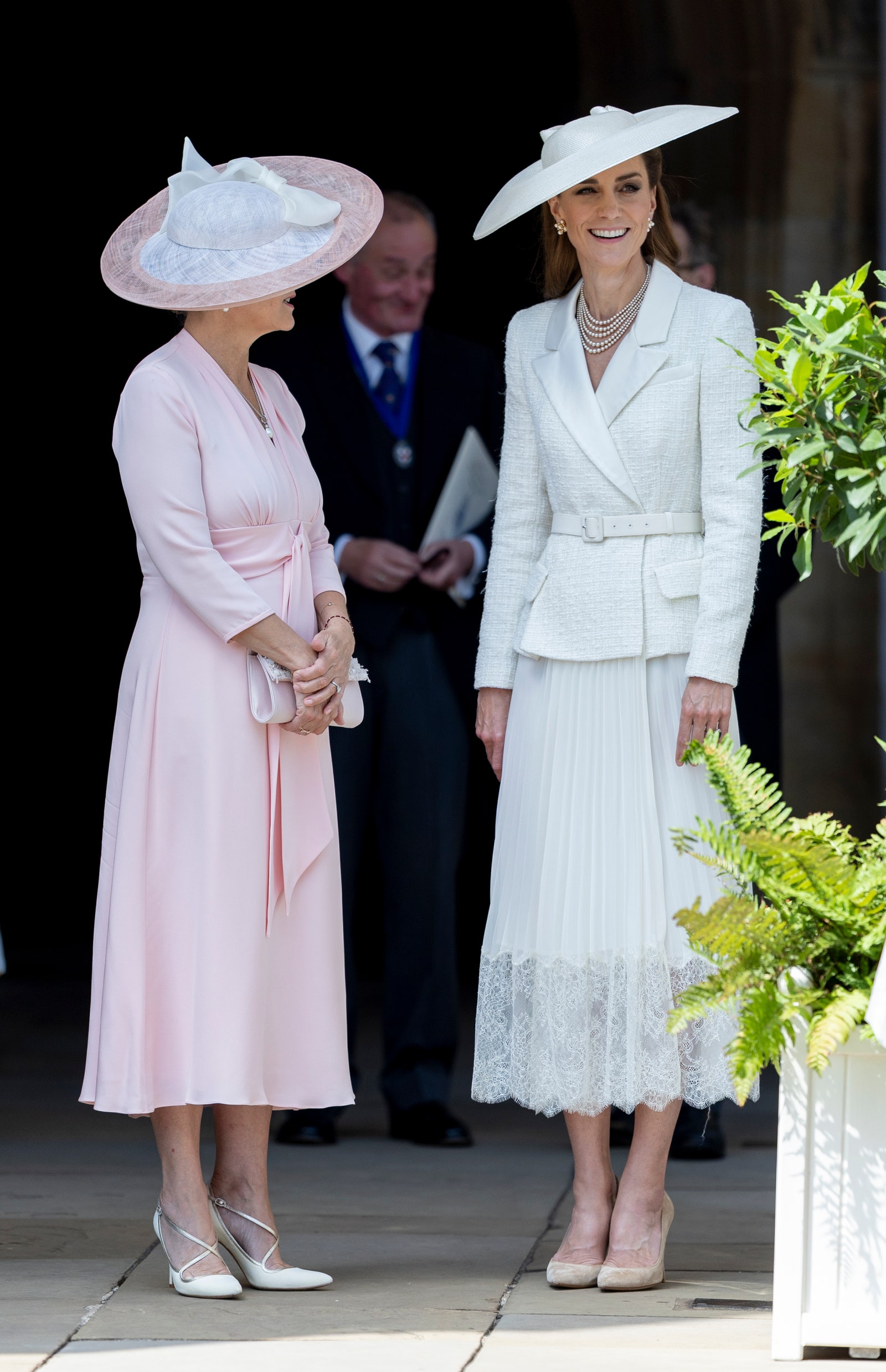 WINDSOR ENGLAND JUNE 16 Sophie Duchess of Edinburgh and Catherine Princess of Wales attend the Order of the Garter...