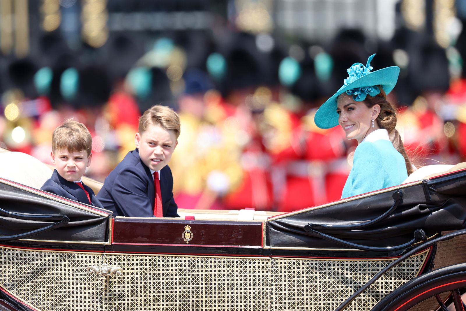 Image may contain Prince George of Cambridge Patrick Maisonneuve Person Clothing Hat Accessories Formal Wear and Tie
