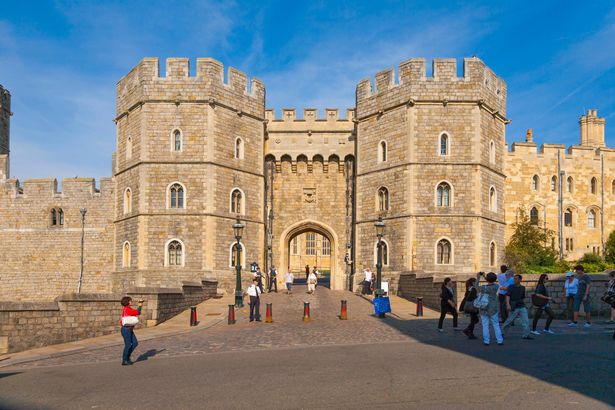 Windsor Castle and Victoria Memorial, Windsor, Berkshire, UK