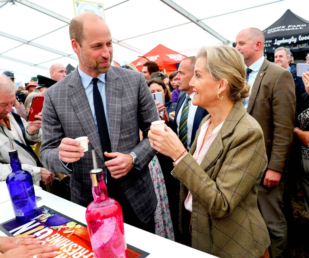 William and Sophie taking shot 