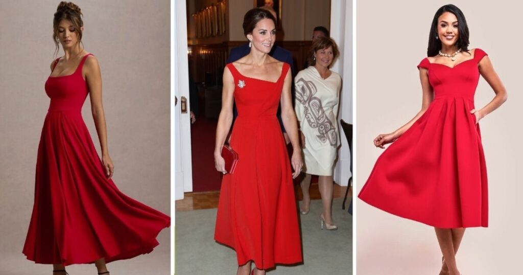 Channel Princess Kate with red high street dresses | Royal | News